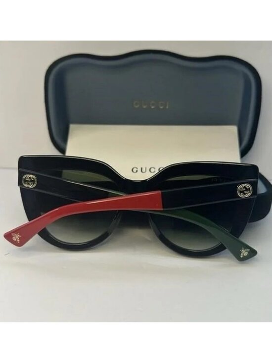 BRAND NEW GUCCI GG0163SN 003 Black Grey Women Sunglasses main image 2